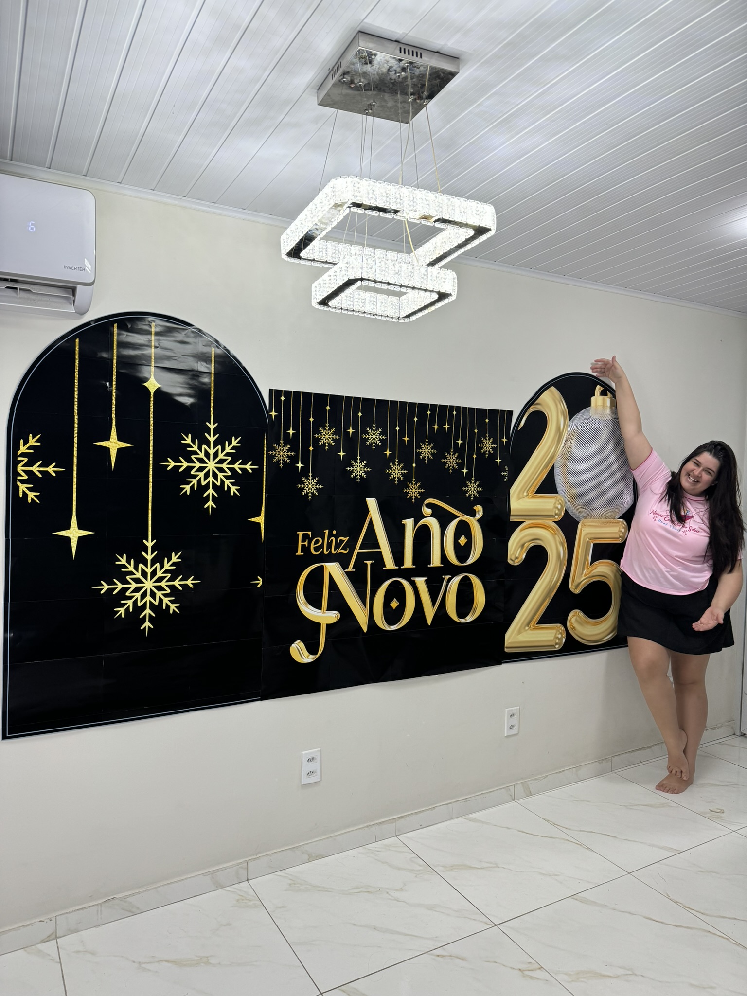 decoração ano novo 2025 com balões