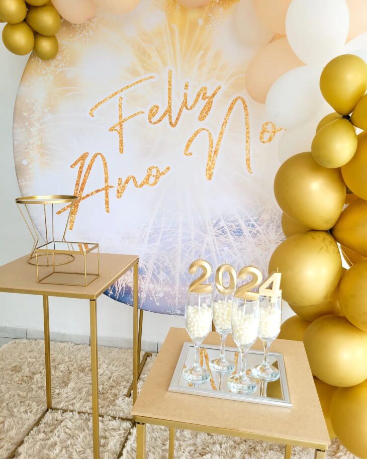 decoração ano novo 2025 minimalista