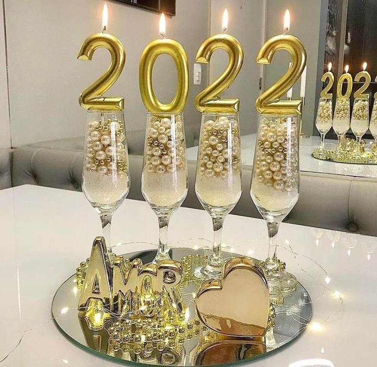 como economizar decoração ano novo com taças
