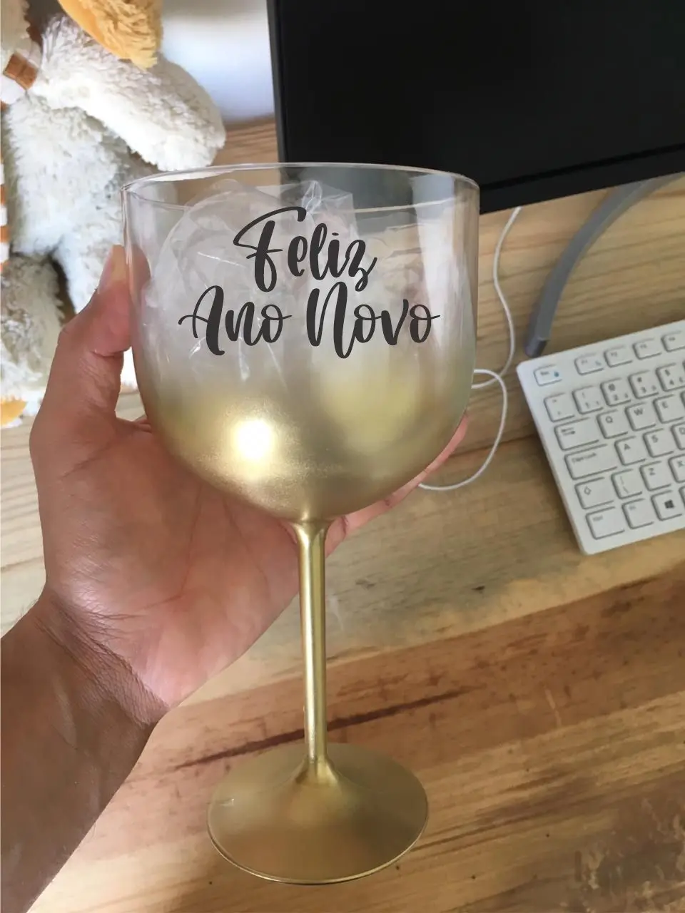passo a passo taças invertidas castiçal ano novo