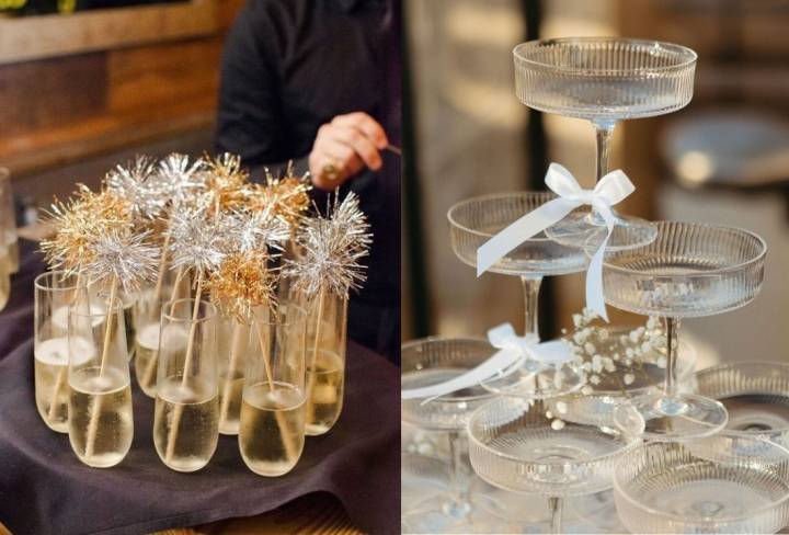 taças vidro vs acrílico decoração ano novo