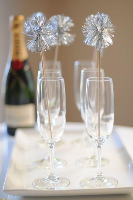 decoração de ano novo com taças