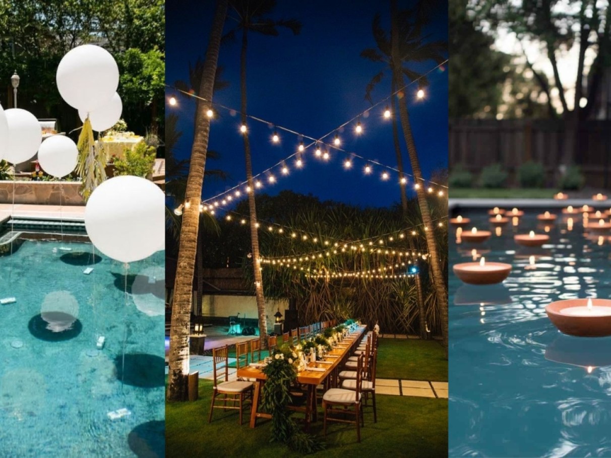 ideias criativas decoracao ano novo piscina