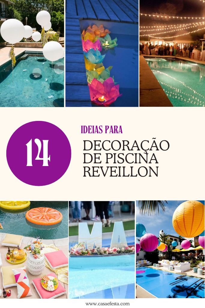 decoração de ano novo na piscina simples