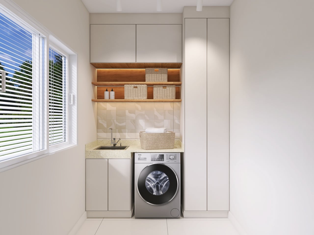 como otimizar área de serviço pequena