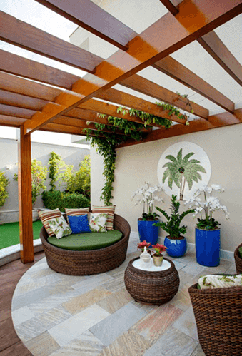 ideias criativas decoração área externa pequena