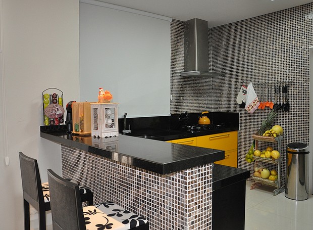 ideias de decoração bancada cozinha americana pequena