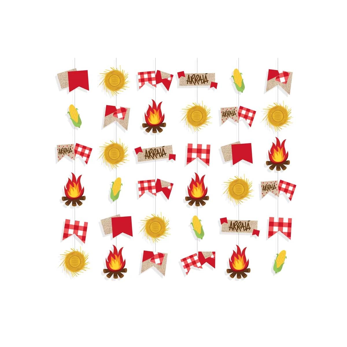 Decoração de arraiá com bandeirinhas