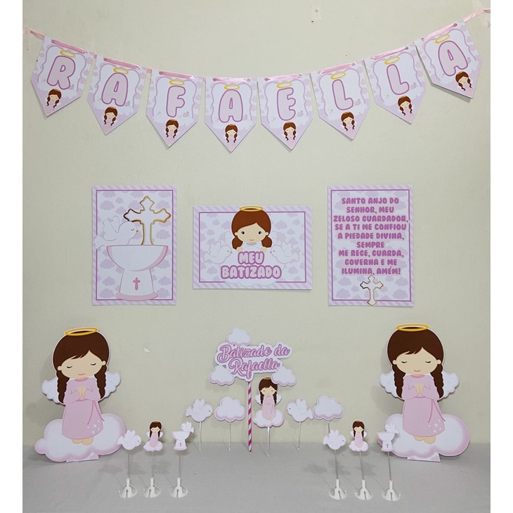 ideias decoração batizado menina