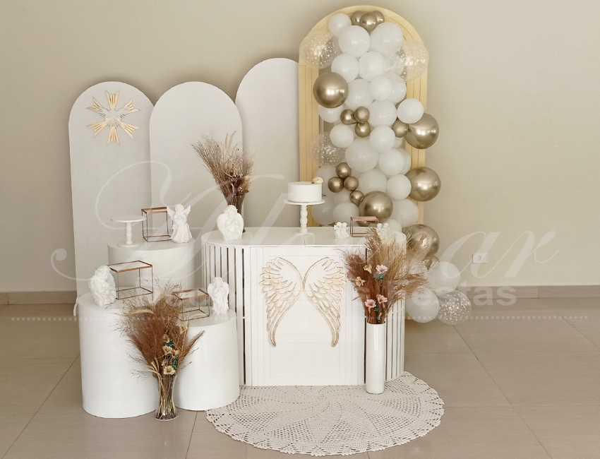 inspiração decoração batizado menina