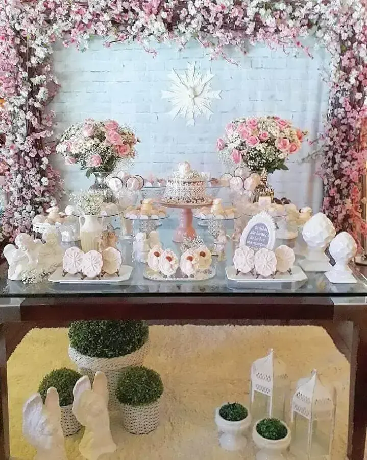 decoração batizado menina salão