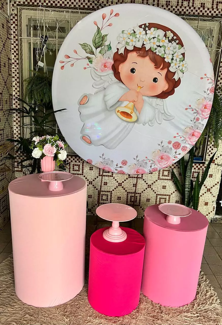 decoração batizado menina minimalista