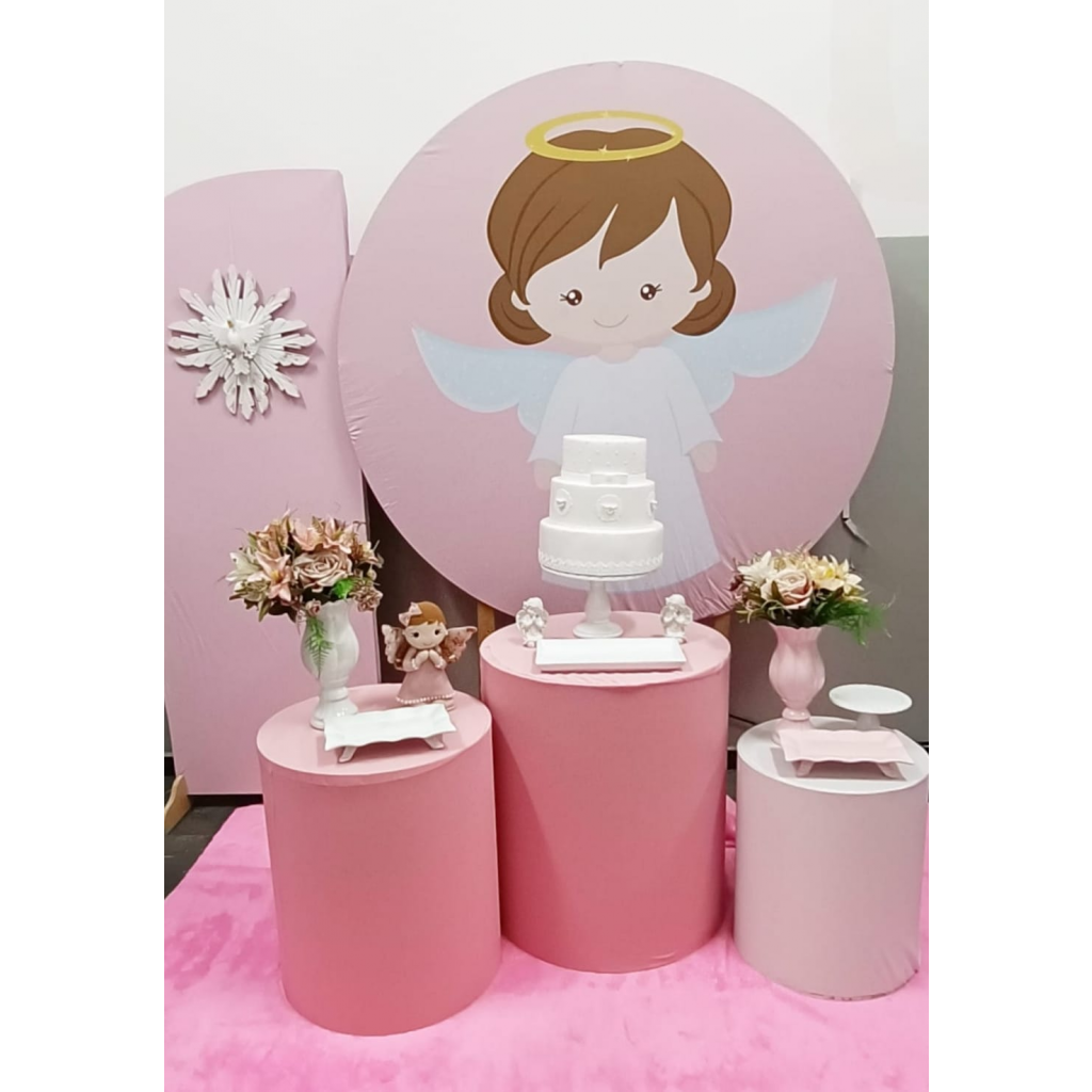 decoração batizado menina com dourado