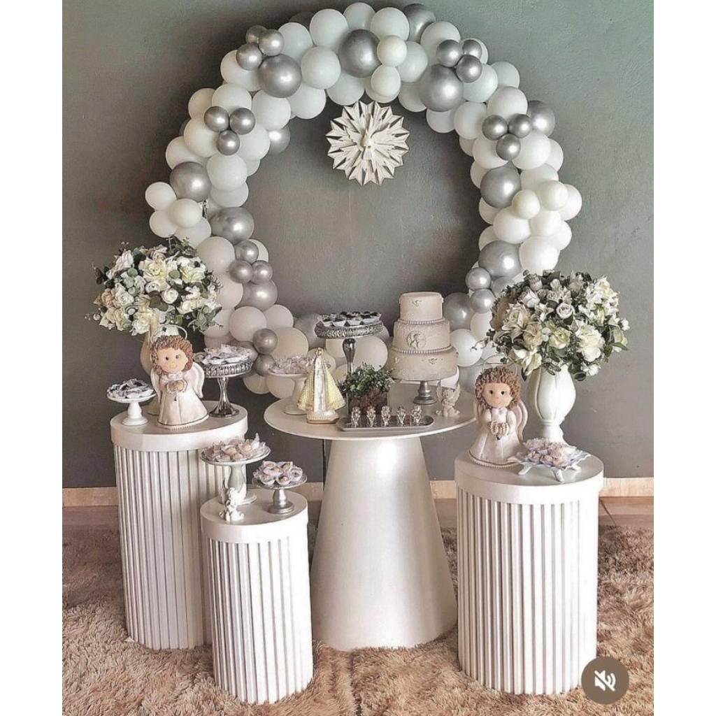 decoração batizado menina com anjinhos