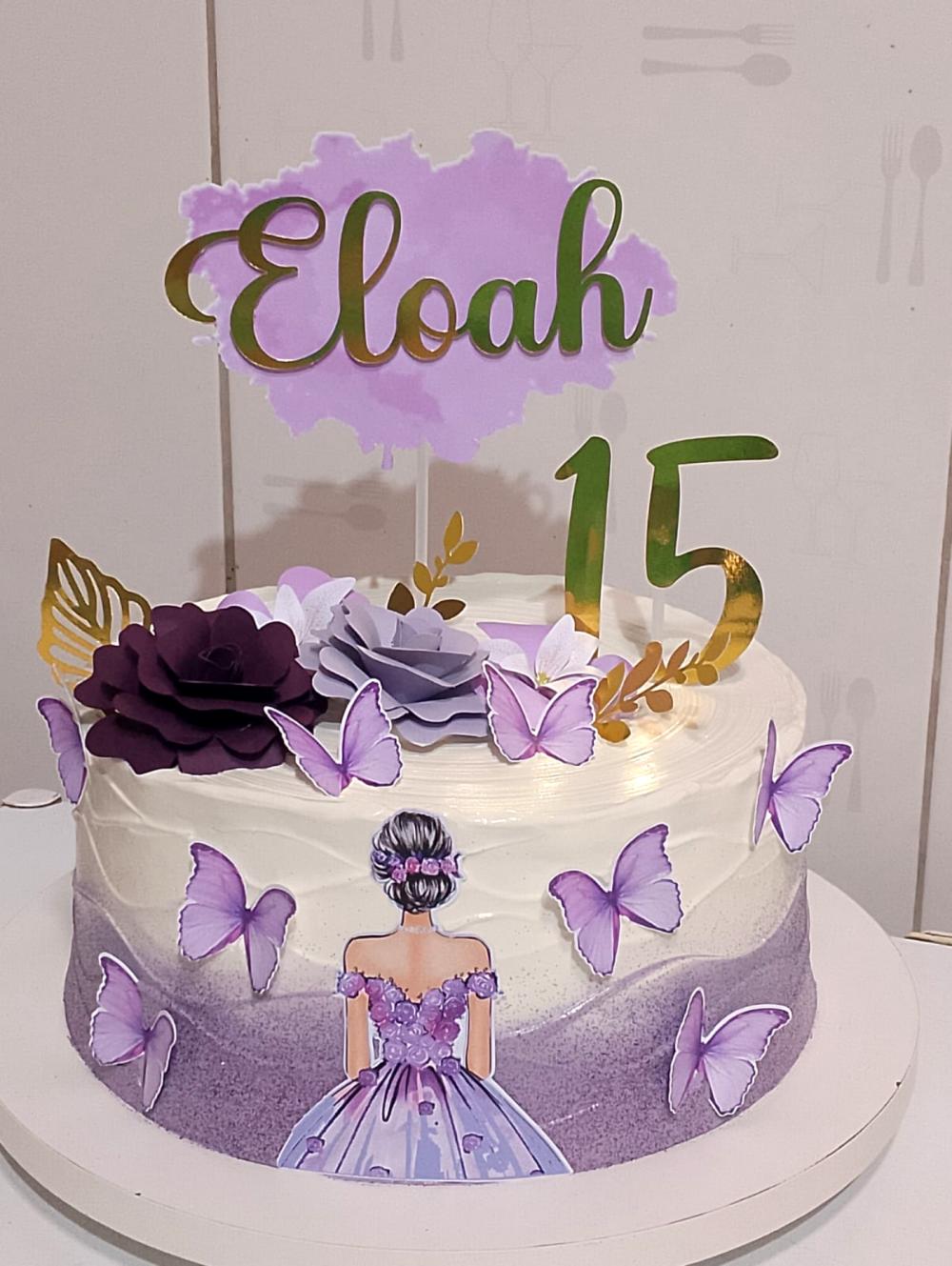 decoração bolo 15 anos rosa e dourado