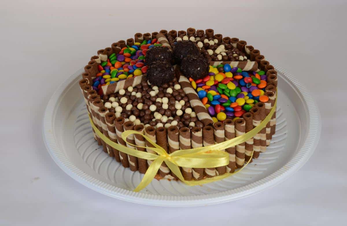 decoração de bolo de chocolate infantil