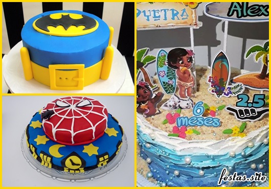 bolo infantil colorido