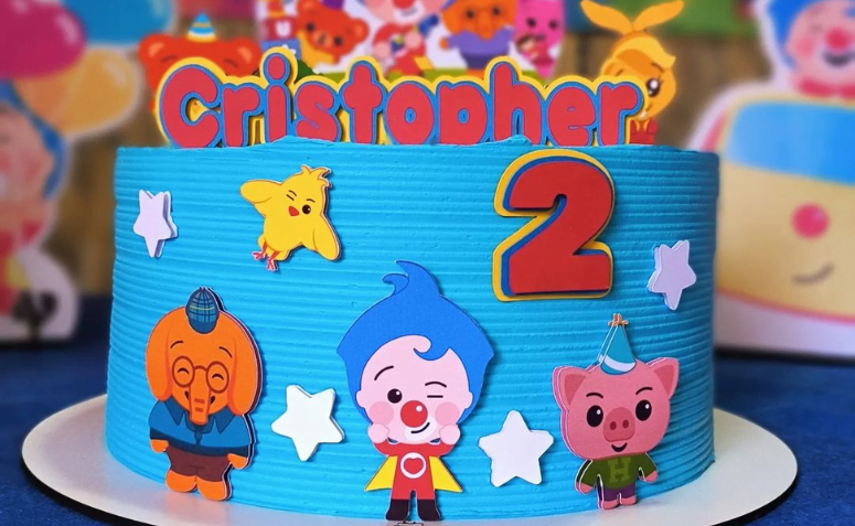 bolo infantil com bico de confeitar