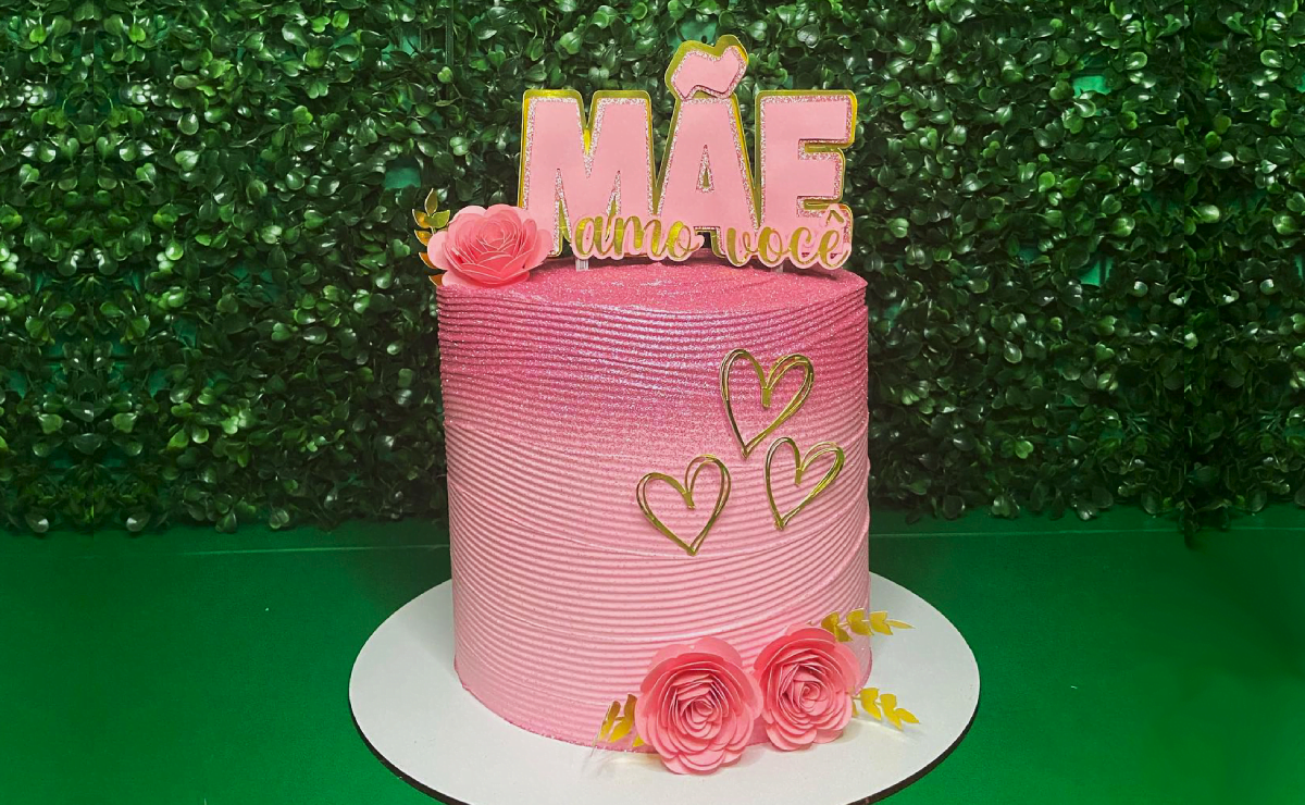 decoração de bolo para aniversário de mãe