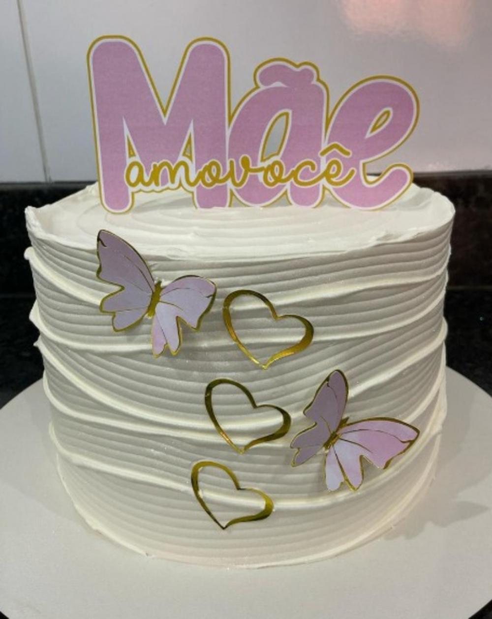 bolo vintage para mãe