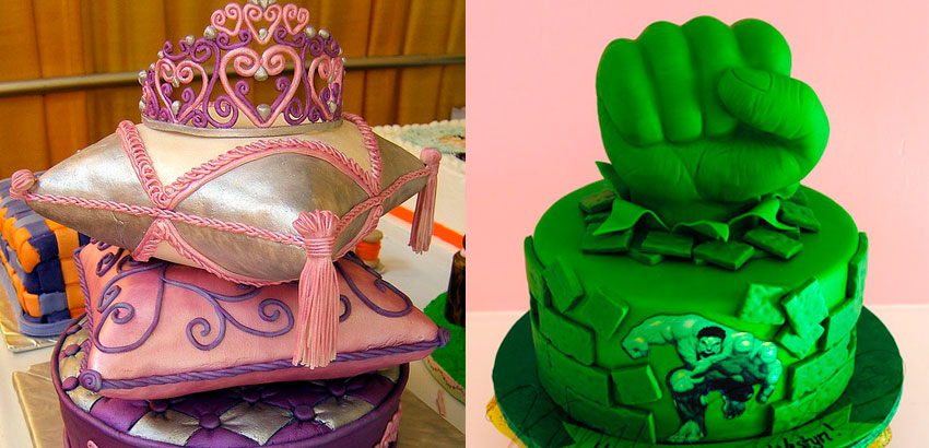 decoração de bolo infantil feminino