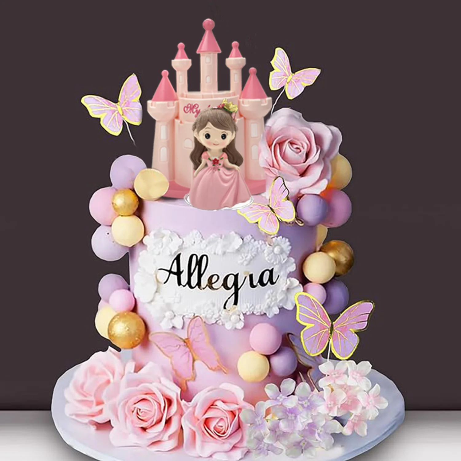 decoração de bolo infantil feminino