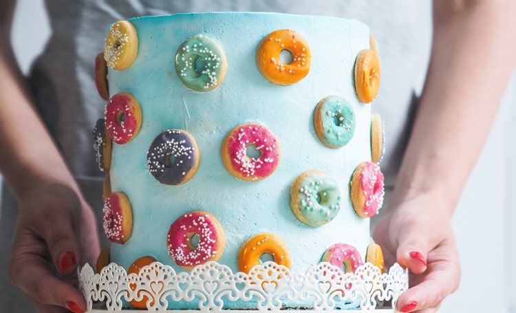 bolo redondo chantilly ou pasta americana