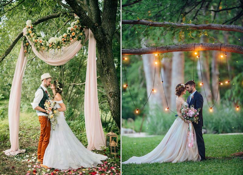 altar casamento simples ar livre