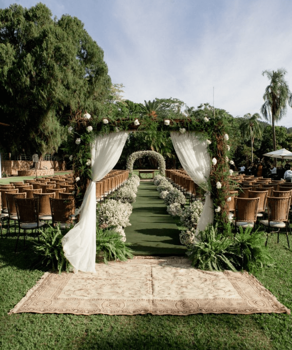 casamento civil decoração simples ar livre