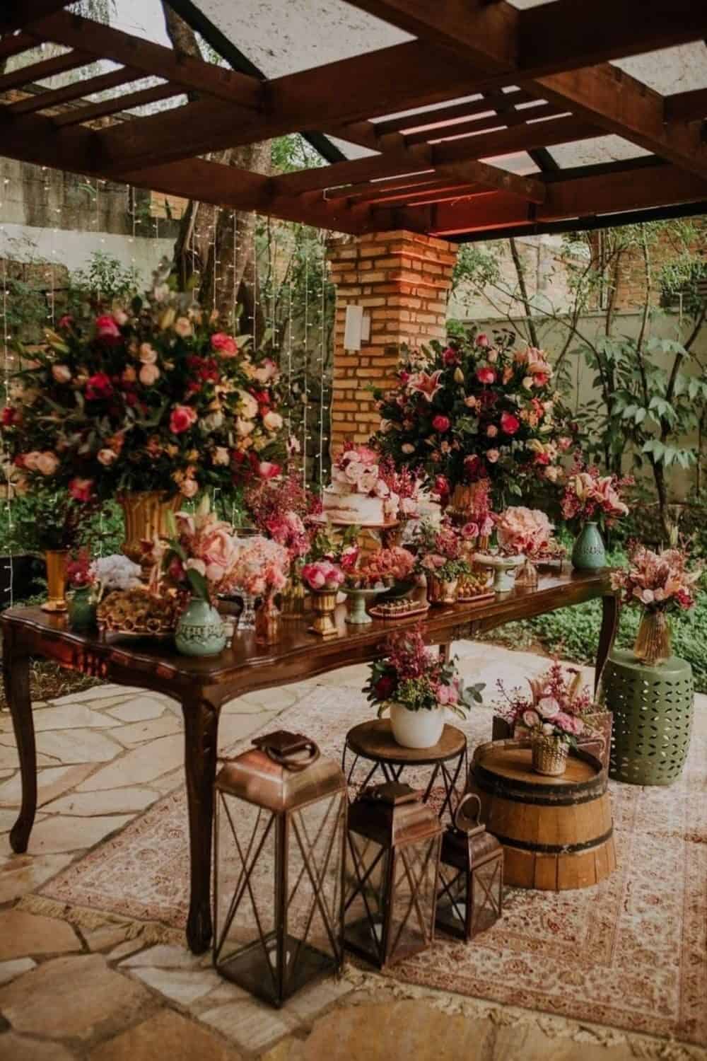 decoração casamento boho rústico
