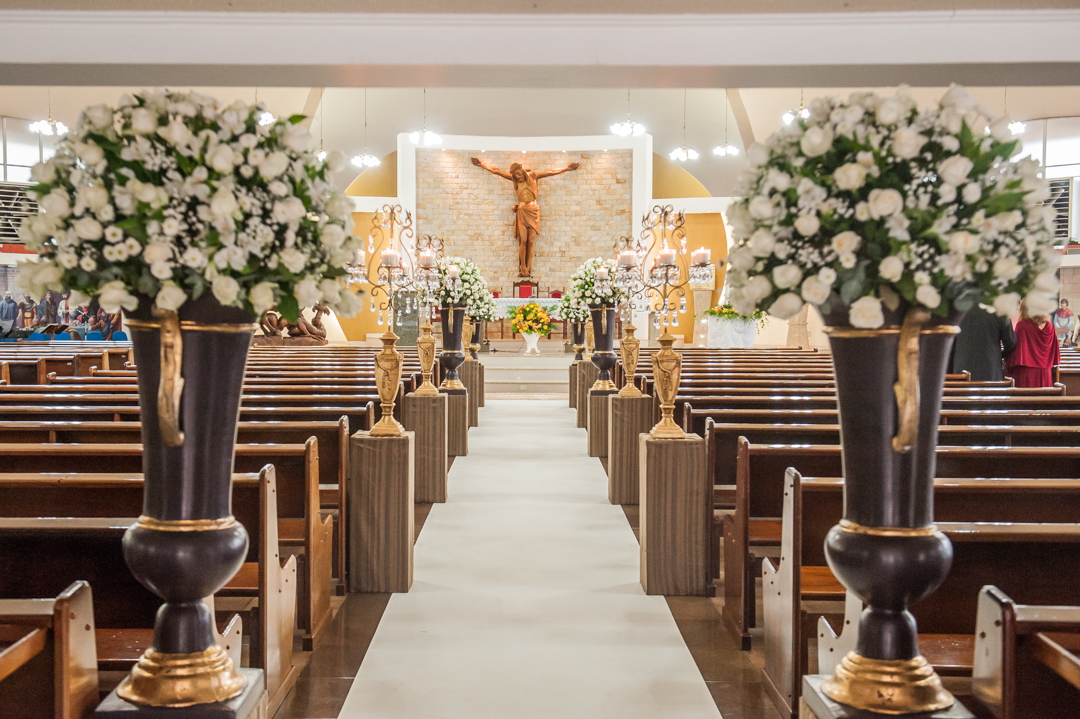 decoração de casamento igreja católica simples