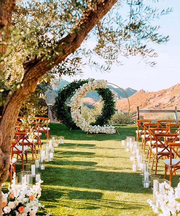 mesa de casamento rústico simples