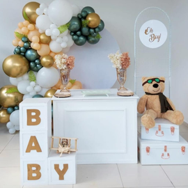 decoração chá de bebê com flores