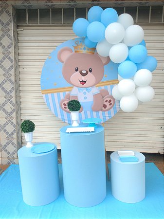 decoração chá de bebê com bolo de fraldas