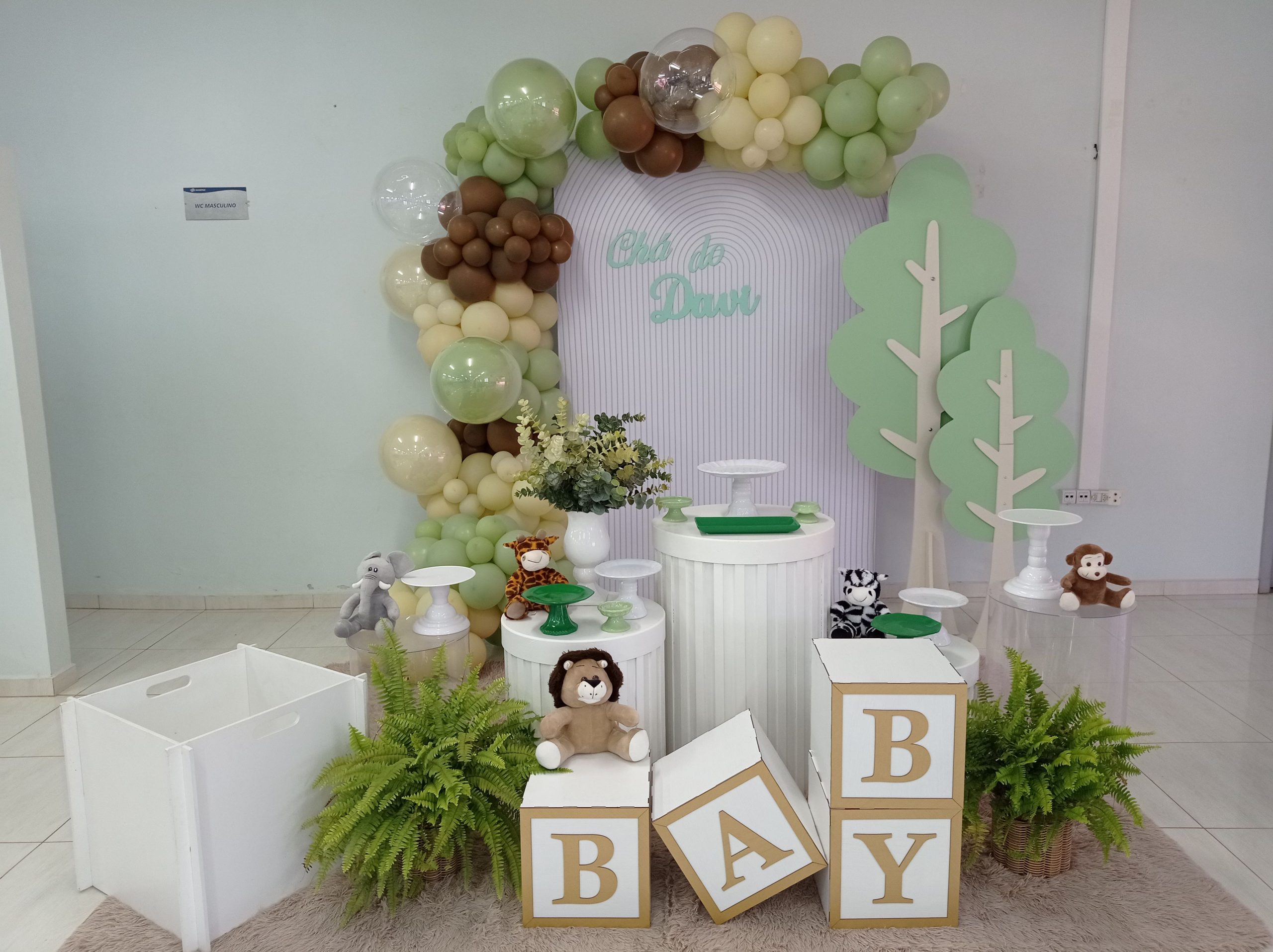 decoração chá de bebê tema nuvem