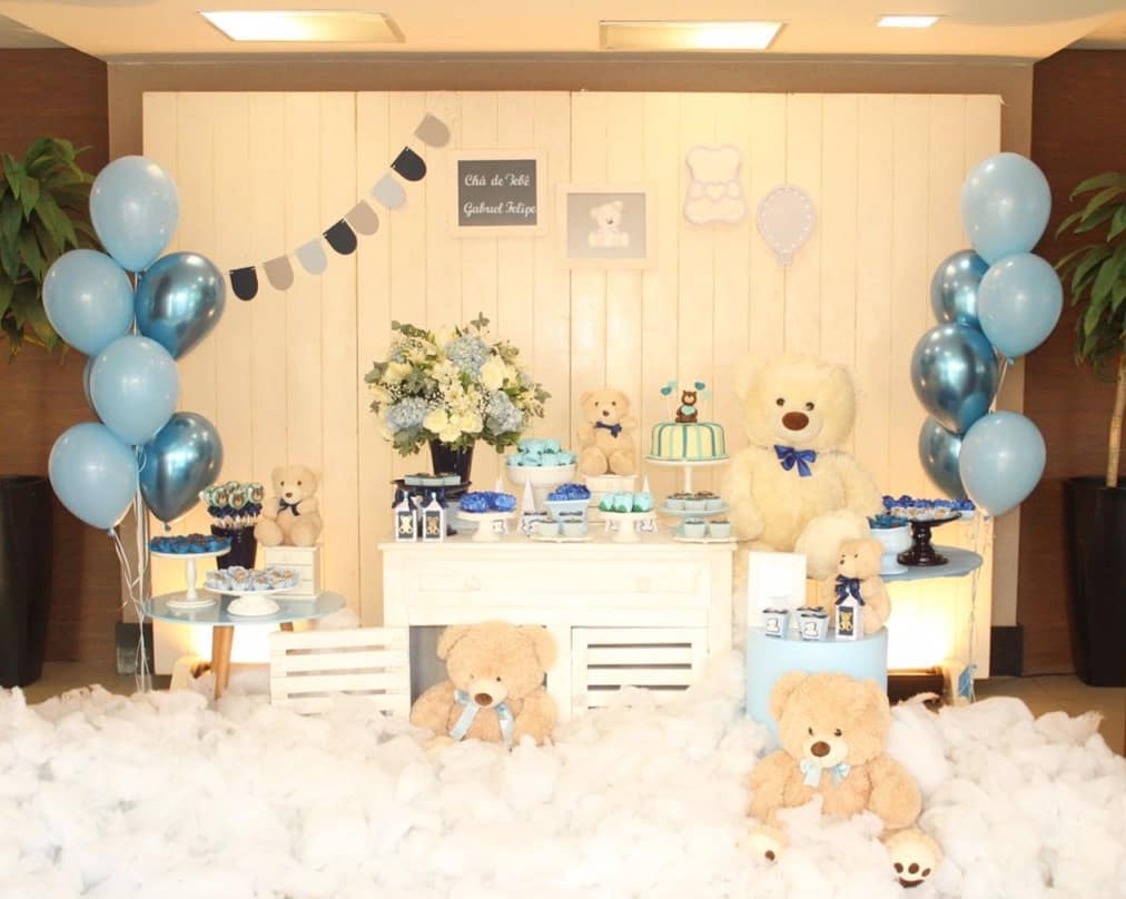 erros comuns decoração chá de bebê menino simples