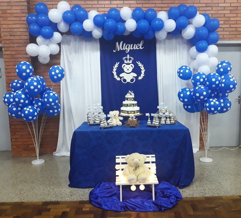 decoracao de cha de bebe para menino simples