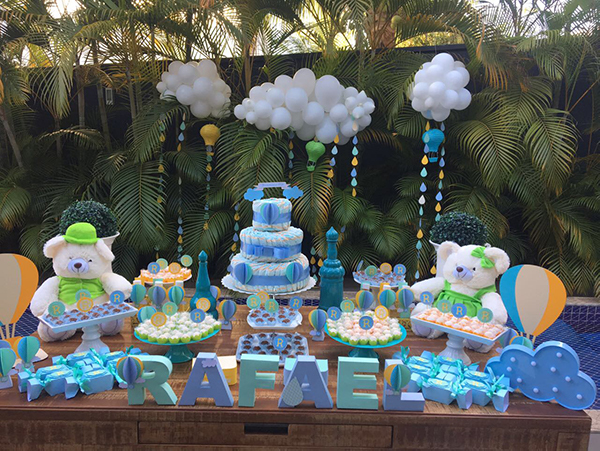 decoracao de cha de bebe para menino simples