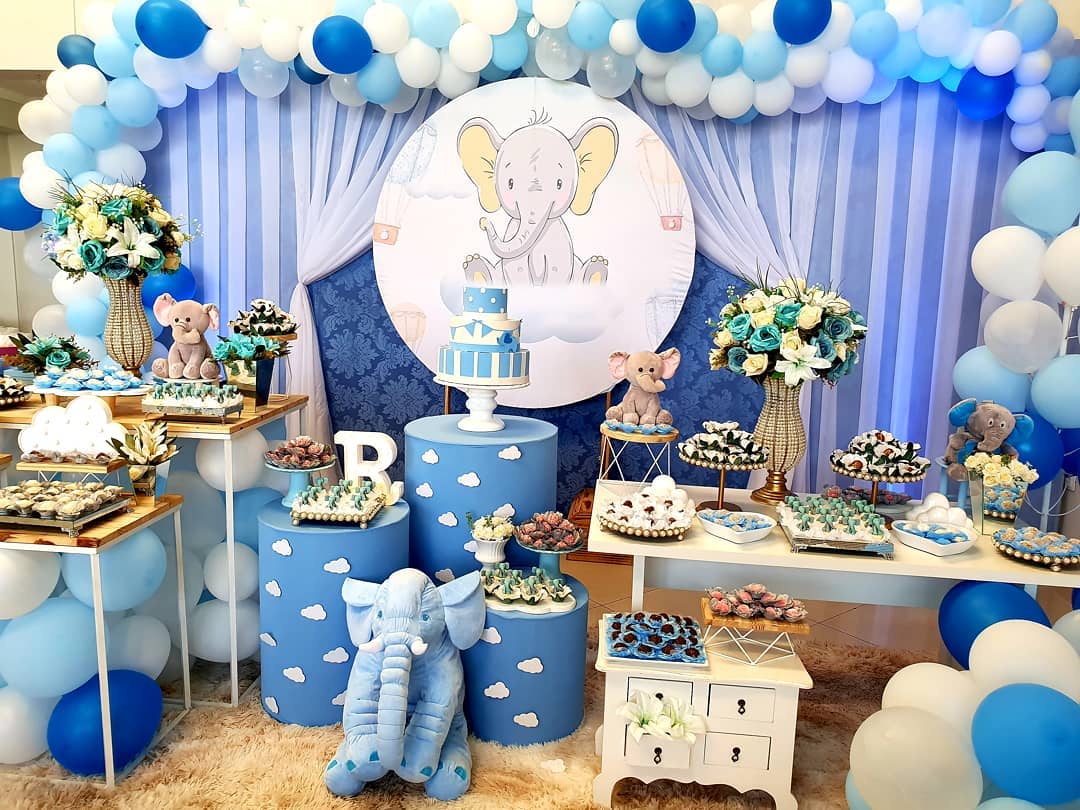decoracao de cha de bebe para menino simples