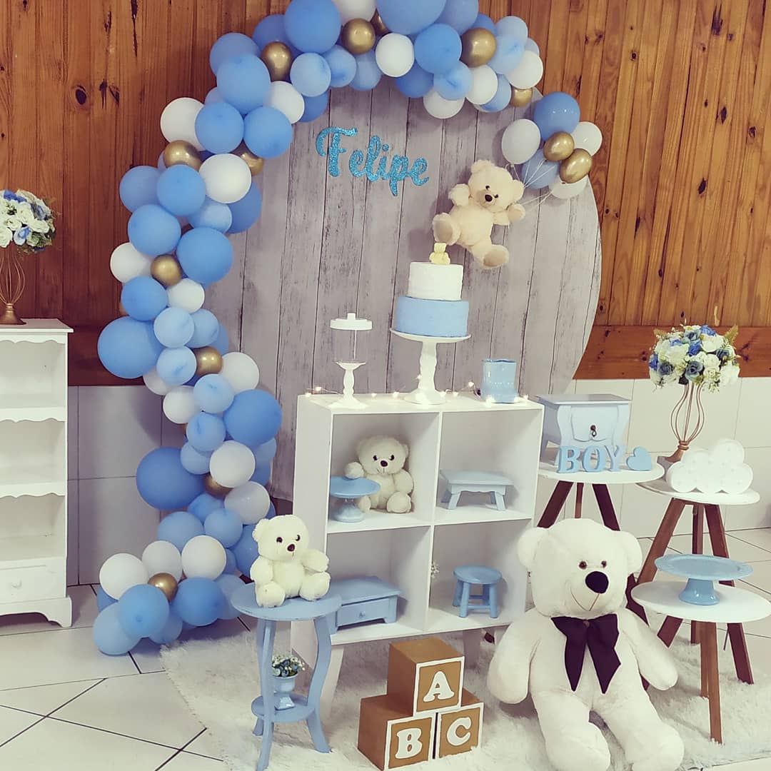 decoracao de cha de bebe para menino simples