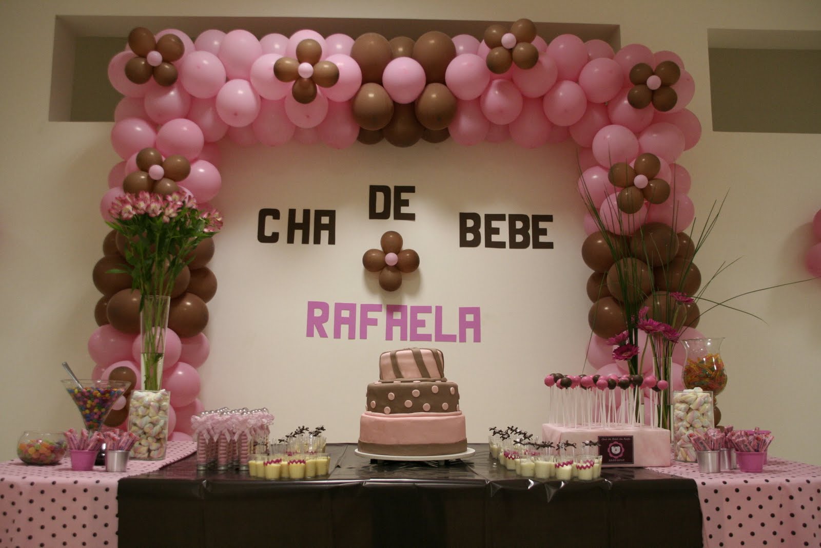 decoração chá de fraldas menina lavanda