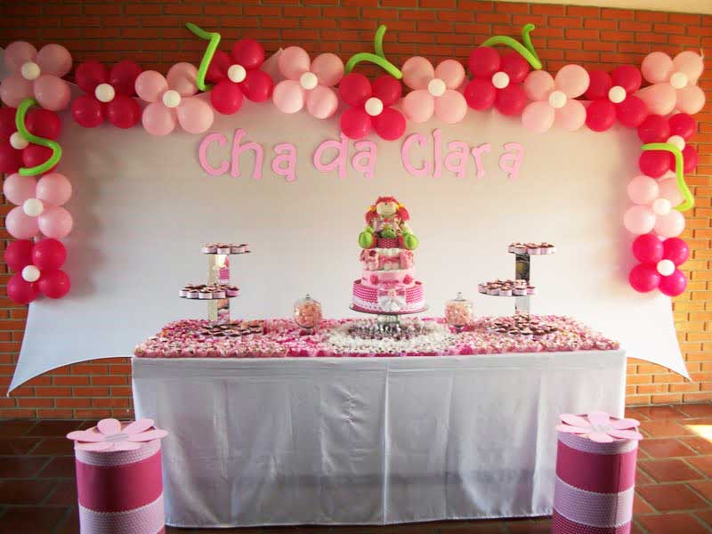 decoração chá de fraldas menina nude