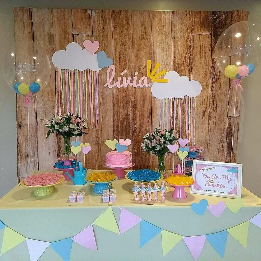 chá de bebê menina decoração criativa