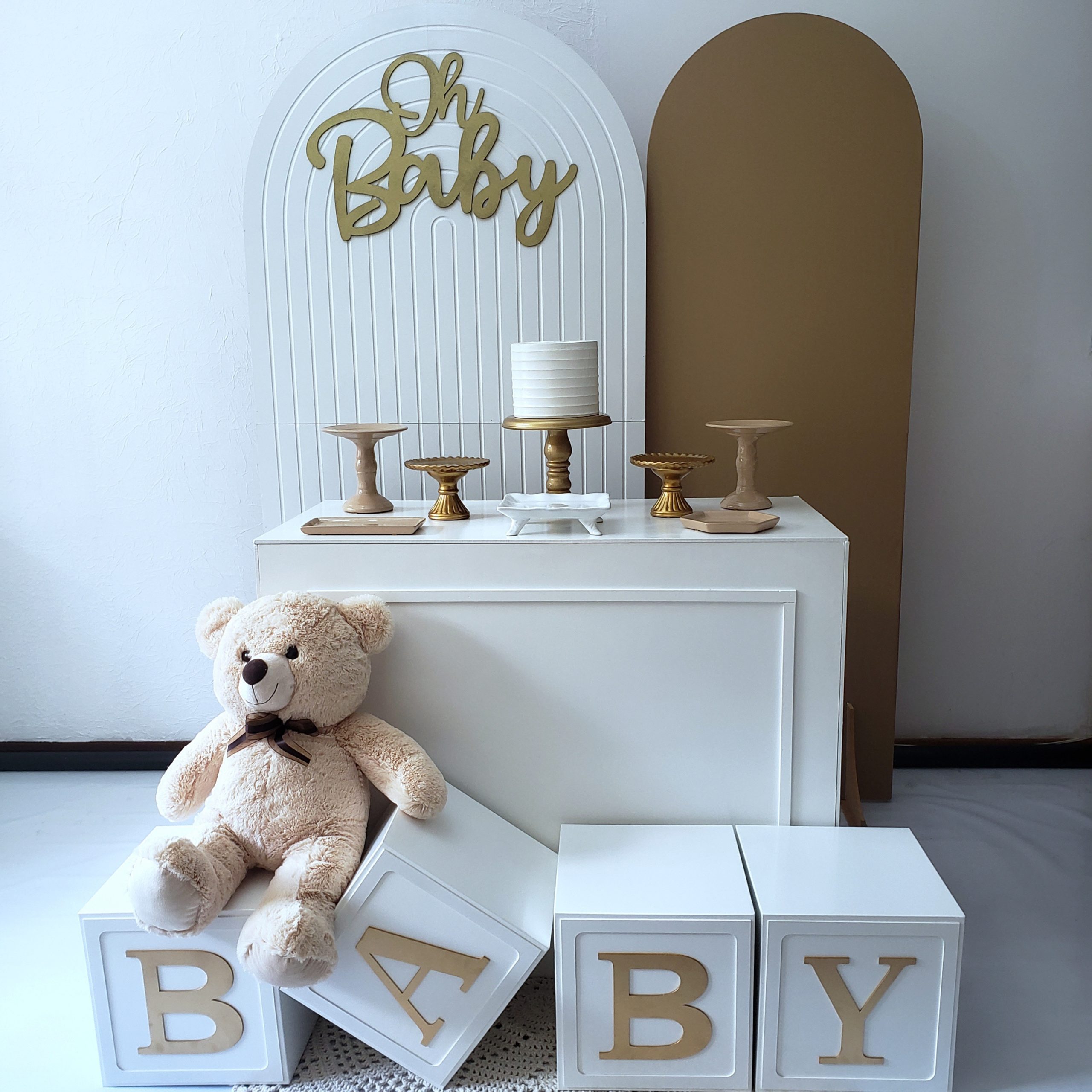 decoração chá revelação luxuosa