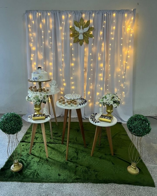 decoração primeira comunhão simples e barata