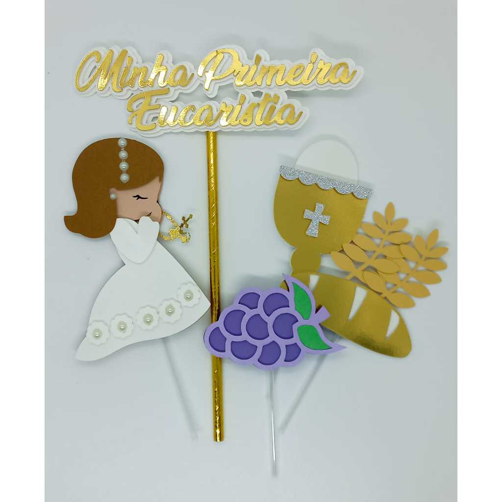 decoração primeira comunhão com trigo