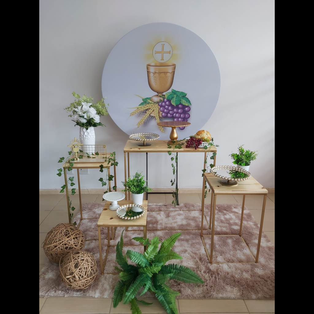 decoração primeira comunhão em casa