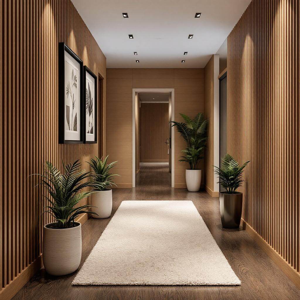 decoração de corredor de casa