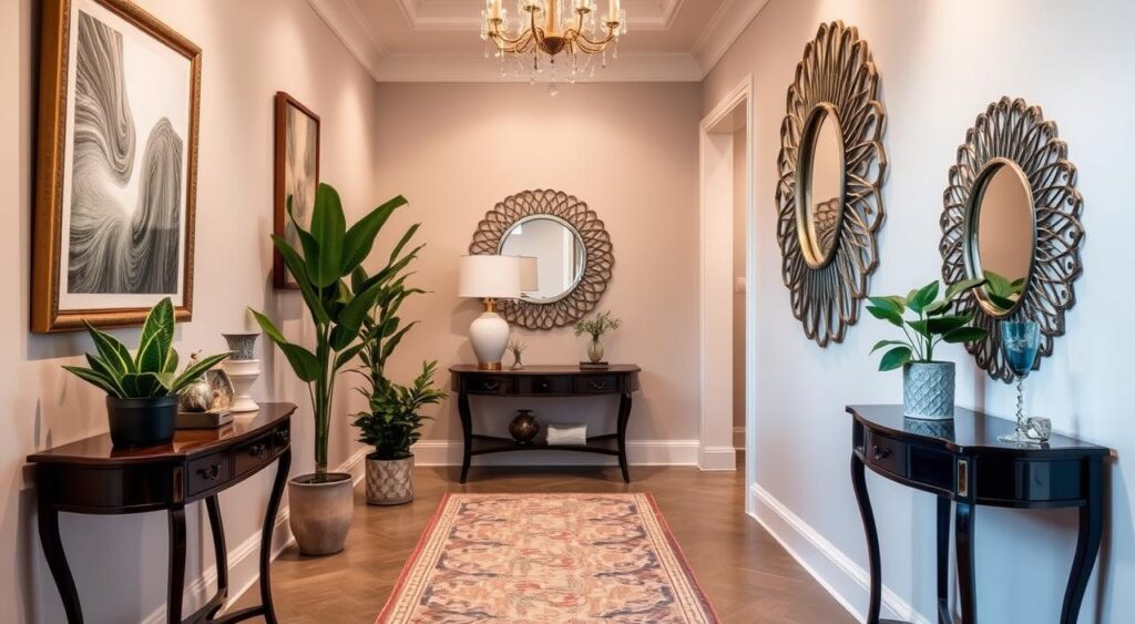 como usar espelhos para alargar corredor