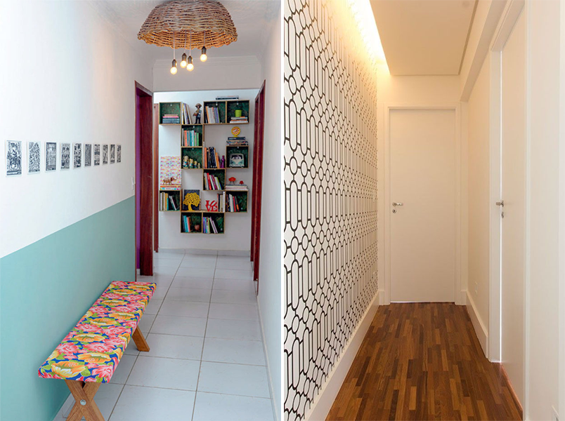 como usar espelhos para alargar corredor